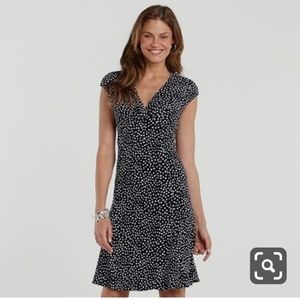 Chaps xl pebble dress black/white